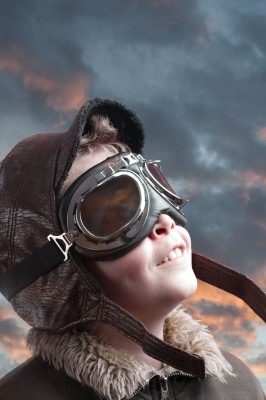 boy in flying gear